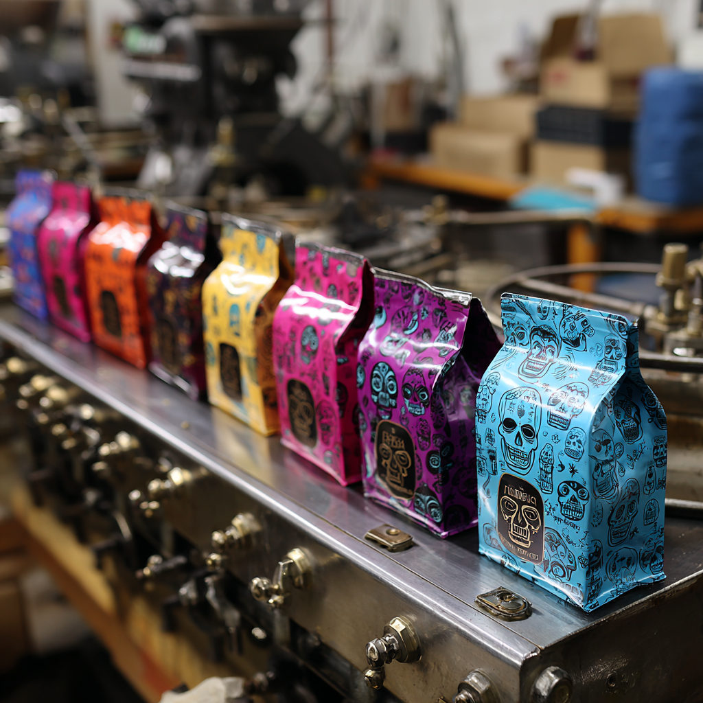 Custom Coffee Bags for Roasters SA UAE 250g 1kg Coffee Bags with Valve and Zipper Coffee Beans Packaging Bags