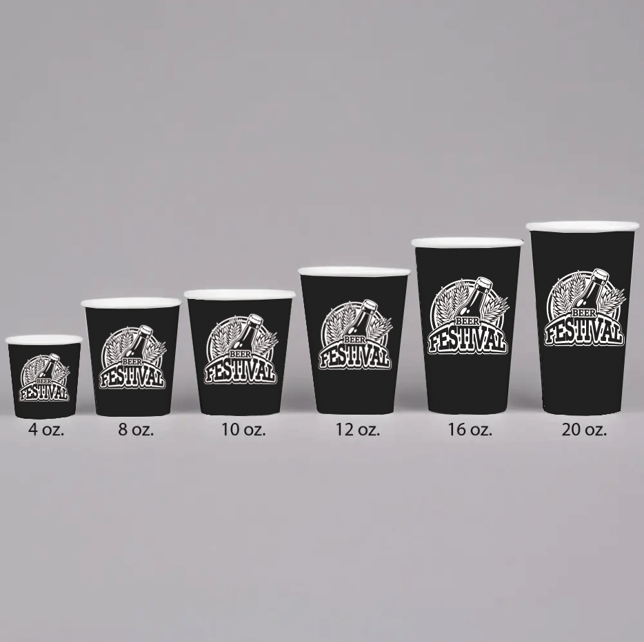 Custom Single Wall Disposable Coffee Espresso Paper Cups with Your Own logo