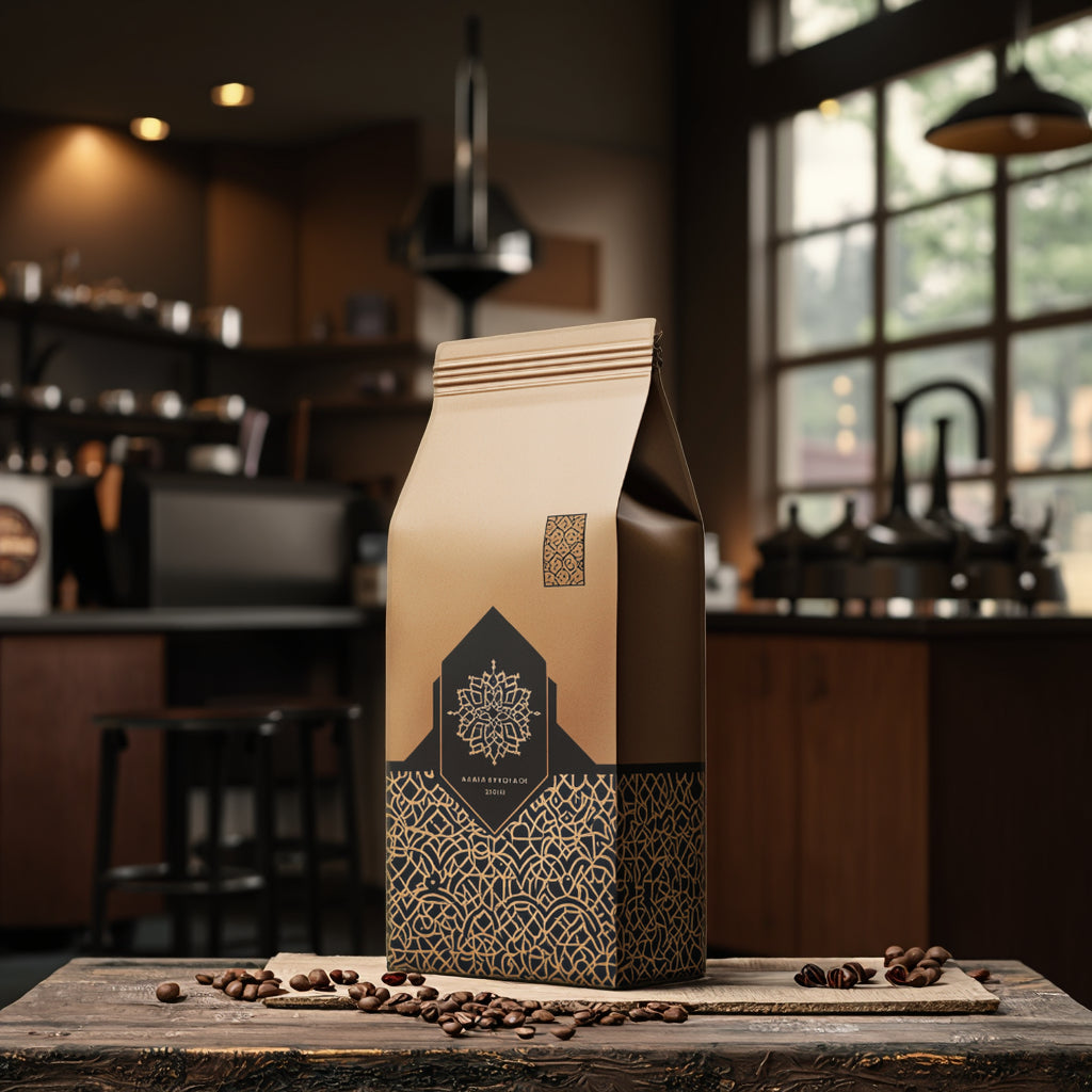 Custom Coffee Bags for Roasters SA UAE 250g 1kg Coffee Bags with Valve and Zipper Coffee Beans Packaging Bags
