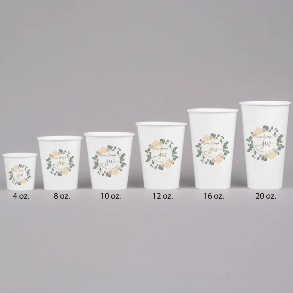 Custom Single Wall Disposable Coffee Espresso Paper Cups with Your Own logo