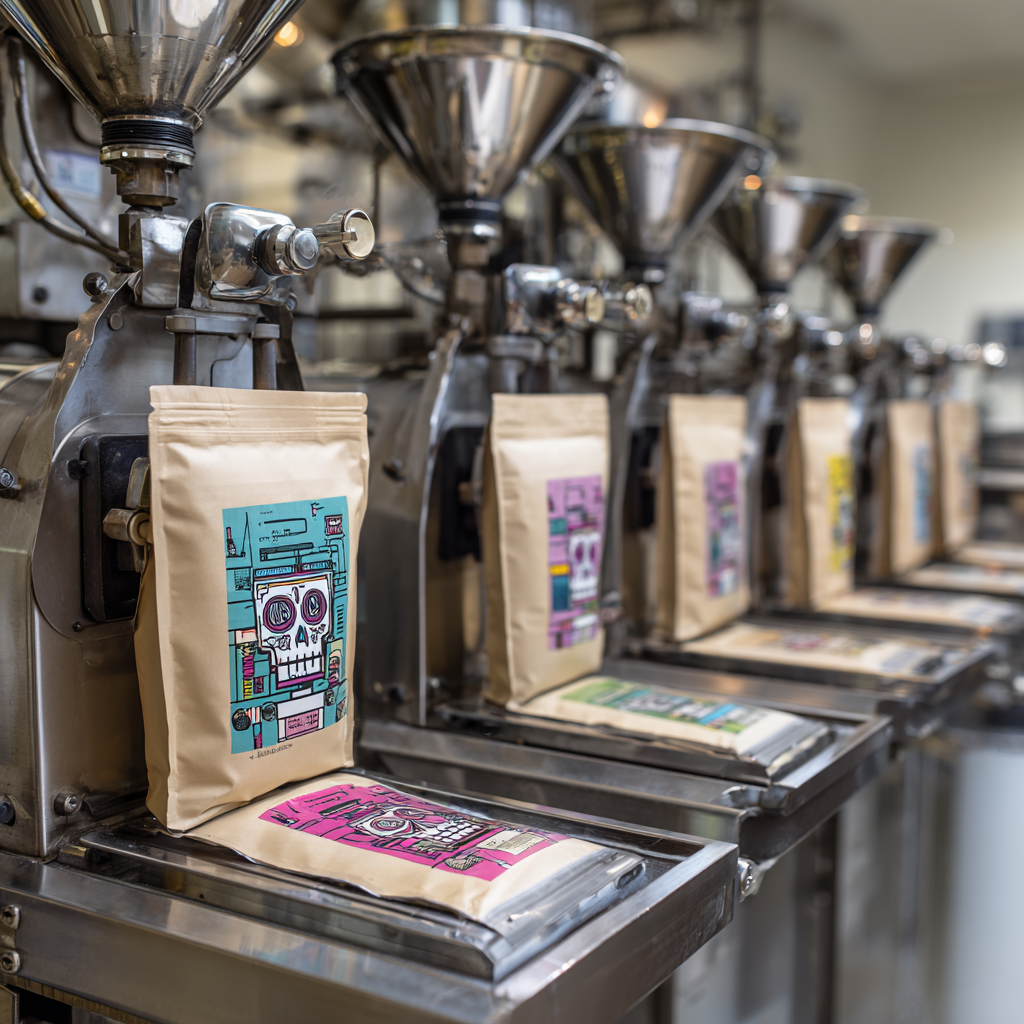 Custom Coffee Bags for Roasters SA UAE 250g 1kg Coffee Bags with Valve and Zipper Coffee Beans Packaging Bags
