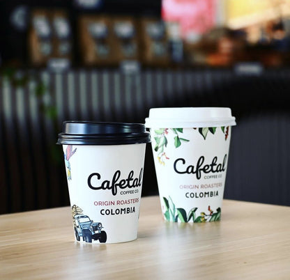 Custom Design 12oz 16oz 20oz Double Wall Paper Food Grade Coffee Paper Cups With Plastic Lids for Hot Coffee
