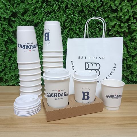 Custom Design 12oz 16oz 20oz Double Wall Paper Food Grade Coffee Paper Cups With Plastic Lids for Hot Coffee
