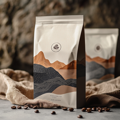 Custom Coffee Bags for Roasters SA UAE 250g 1kg Coffee Bags with Valve and Zipper Coffee Beans Packaging Bags