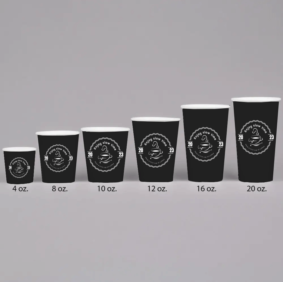 Custom Single Wall Disposable Coffee Espresso Paper Cups with Your Own logo