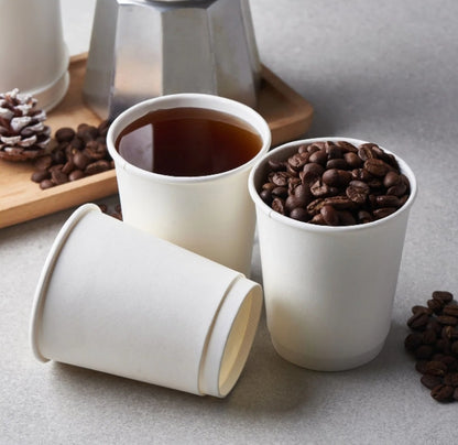 Eco-friendly Takeaway White Double Wall Paper Cup Custom Printed Disposable Coffee Paper