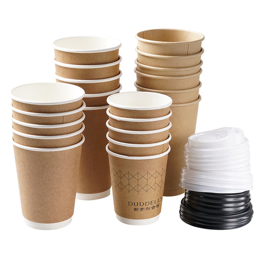 Customizable Double Wall Kraft Paper Coffee Cup