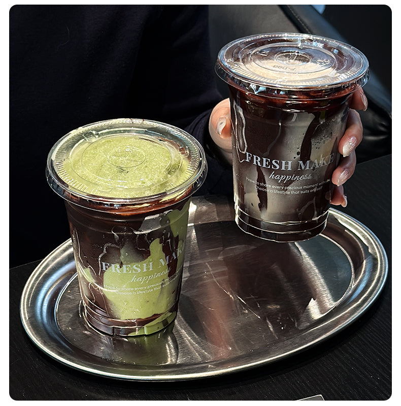 Custom Print High Transparency Plastic Coffee Cup Beer Soda Beverage Soft Drink Coffee Shop Disposable Packing PET Plastic Cup