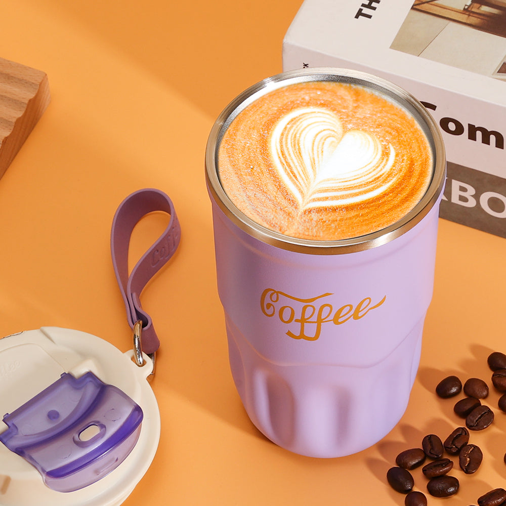 Custom Logo 380ml 510ml High Quality Stainless Steel Mug Insulated Mug With Lid