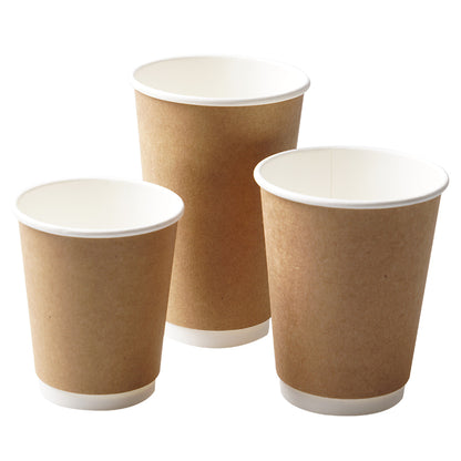Customizable Double Wall Kraft Paper Coffee Cup
