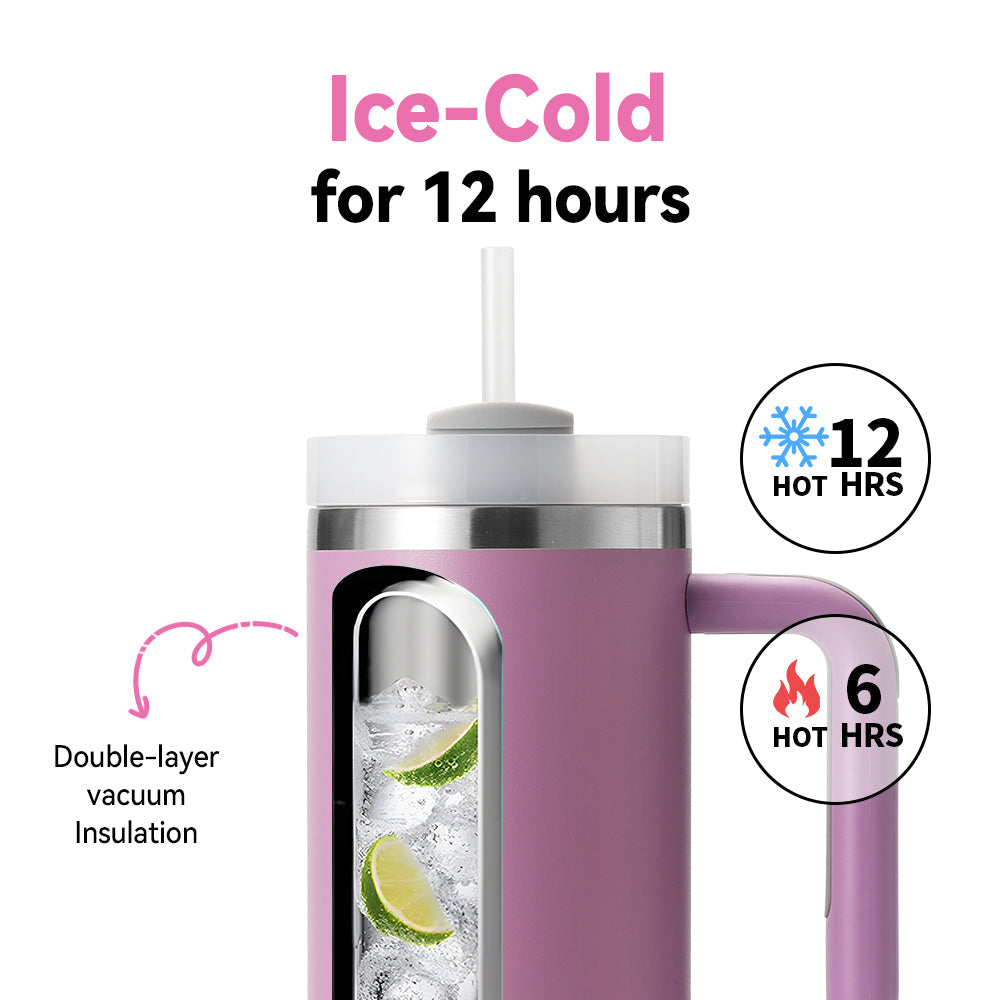 Wholesale 40oz Stainless Steel Insulated Tumbler with Straw Customized Design