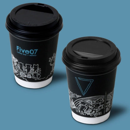 Standard Single Wall Coffee Cups Customized Design