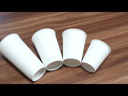 Eco-friendly Takeaway White Double Wall Paper Cup Custom Printed Disposable Coffee Paper